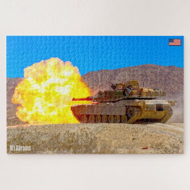 US BATTLE TANK – M1 ABRAMS (20x30 inch) Jigsaw Puzzle (Horizontal)