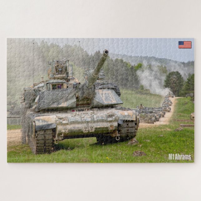 US BATTLE TANK – M1 ABRAMS (20x30 inch) Jigsaw Puzzle (Horizontal)