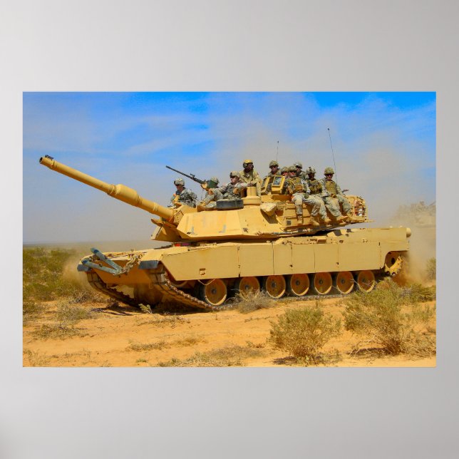 US BATTLE TANK – M1 ABRAMS POSTER (Front)