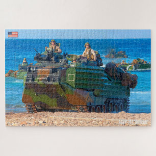 US BEACH ASSAULT - AAV (20x30 inch) Jigsaw Puzzle