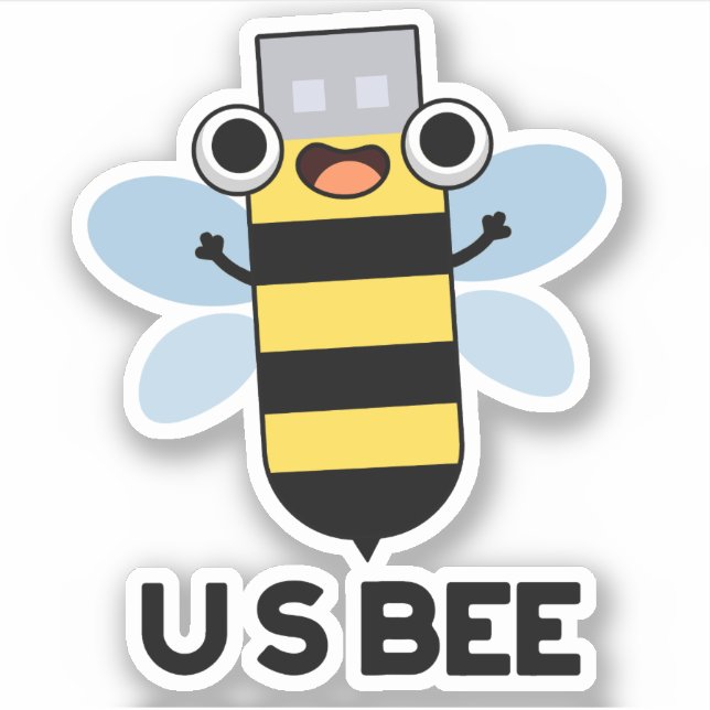 US Bee Funny USB Technical Pun  (Front)