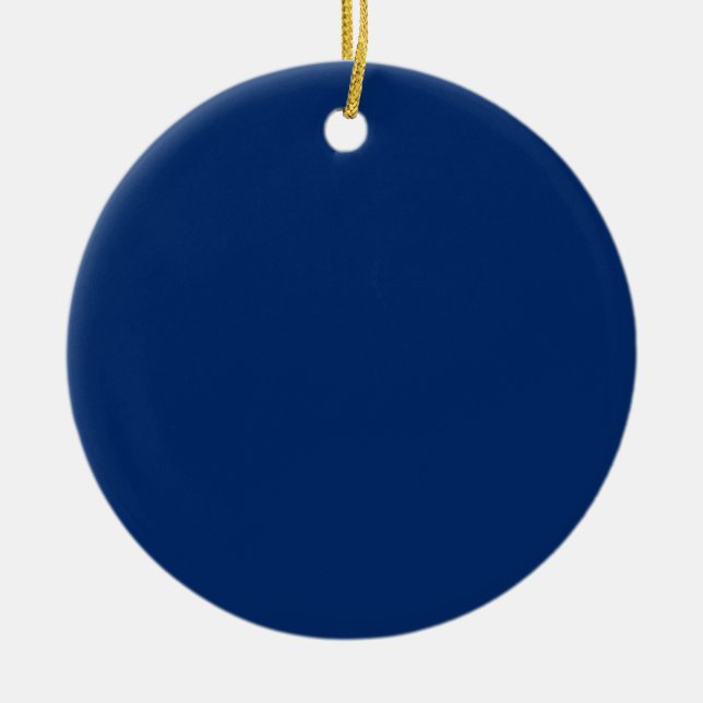 US Blue Ceramic Tree Decoration (Front)