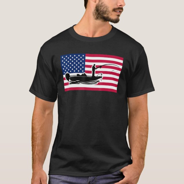 US Boat Fishing T-Shirt (Front)