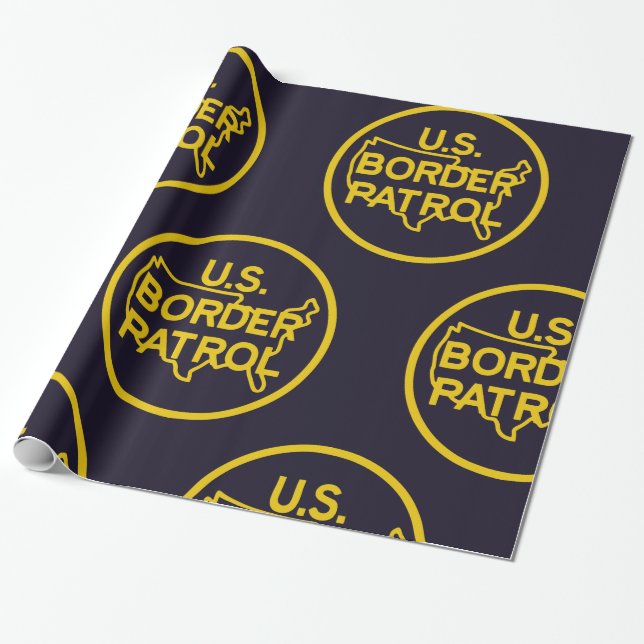 US Border Patrol Seal Wrapping Paper (Unrolled)