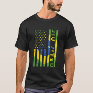 US Brazil Flag Jiu Jitsu Brazilian Jiu Jitsu T-Shirt
