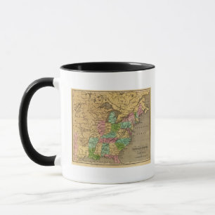 US, Canada Hand Coloured Atlas Map Mug