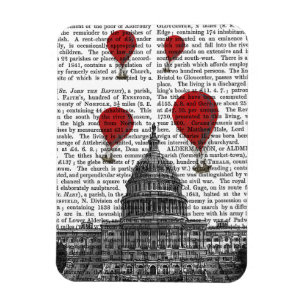 US Capitol Building and Red Hot Air Balloons Magnet