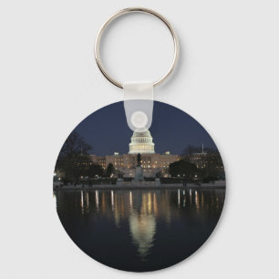 US Capitol Building Night Key Ring