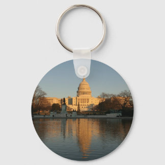 US Capitol Building Sunset Key Ring