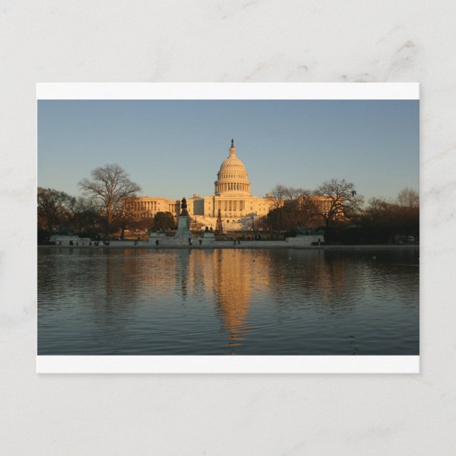 US Capitol Building Sunset Postcard (Front)