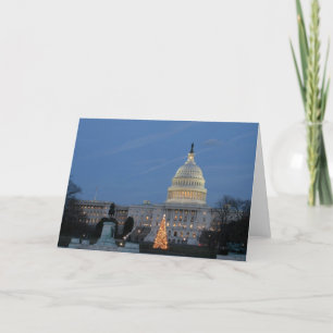 US Capitol celebrating Christmas photo Holiday Card