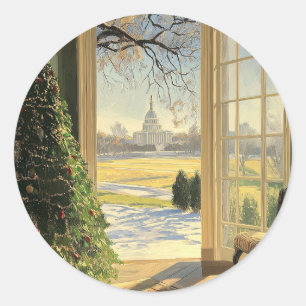 US Capitol Hill Christmas Tree Holiday Stickers