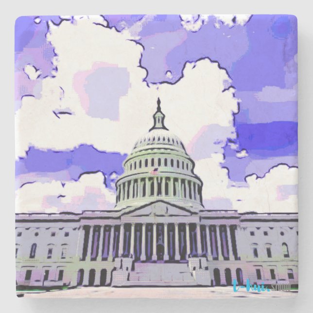 US Capitol Stone Coaster (Front)