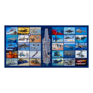 US CARRIER AIRCRAFT “MONTAGE” POSTER
