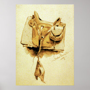 US Cavalry Saddle 1869 Poster