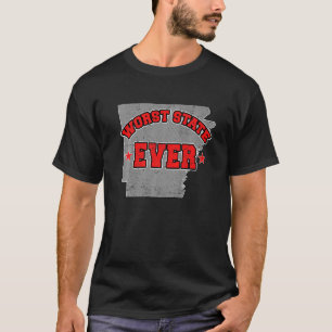US Citizen Proud America Land Map Worst State Arka T-Shirt