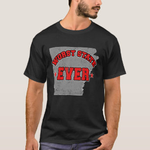 US Citizen Proud America Land Map Worst State Arka T-Shirt
