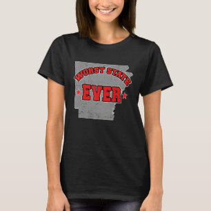 US Citizen Proud America Land Map Worst State Arka T-Shirt