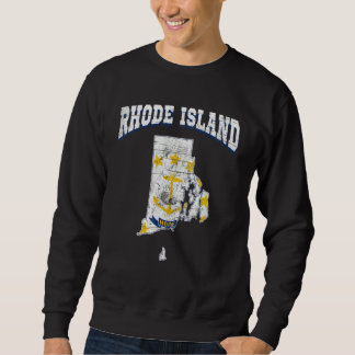 US Citizen Proud America State Flag Land Map Rhode Sweatshirt