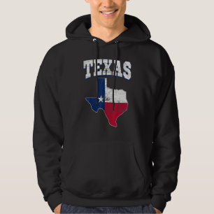 US Citizen Proud America State Flag Land Map Texas Hoodie