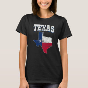 US Citizen Proud America State Flag Land Map Texas T-Shirt