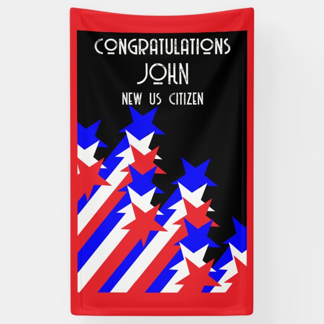 US Citizenship Granted Banner (Vertical)