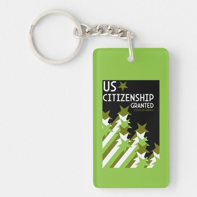 US Citizenship Granted Key Ring (Front)