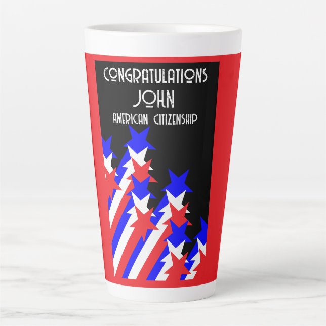 US Citizenship Granted Latte Mug (Front)