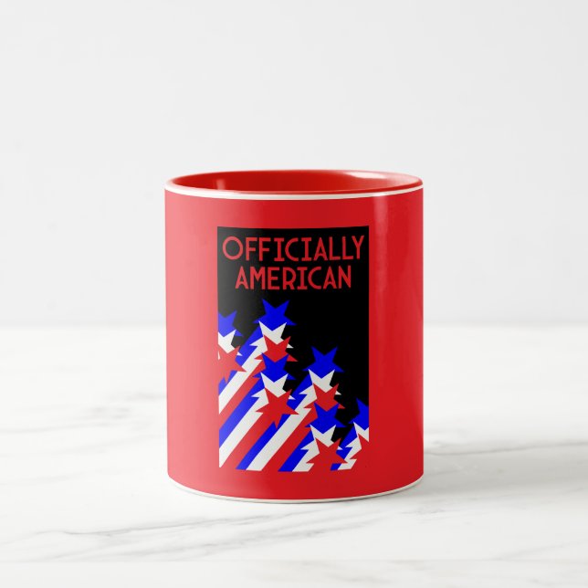 US Citizenship Granted Two-Tone Coffee Mug (Center)