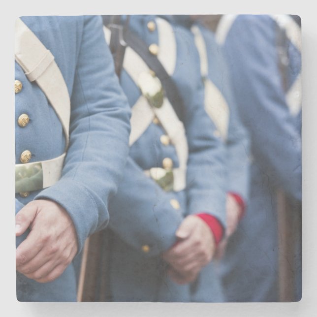 US Civil War-era Marines, military Stone Coaster (Front)
