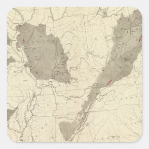 US Coal Fields Square Sticker