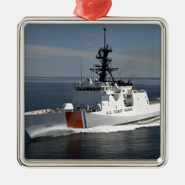 US Coast Guard Cutter Waesche 3 Metal Ornament (Front)