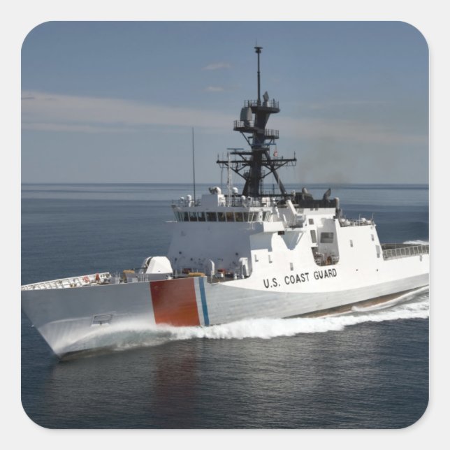US Coast Guard Cutter Waesche 3 Square Sticker (Front)