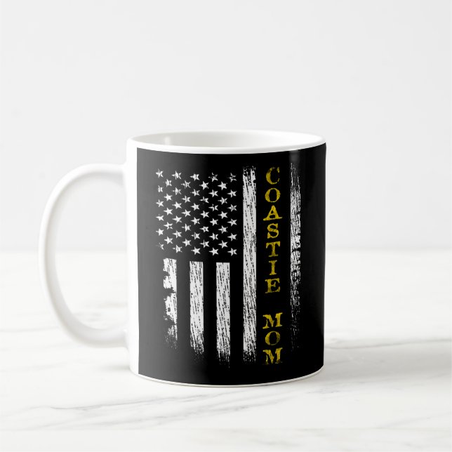 Us Coast Guard Uscg Coastie Mum Flag Coffee Mug (Left)