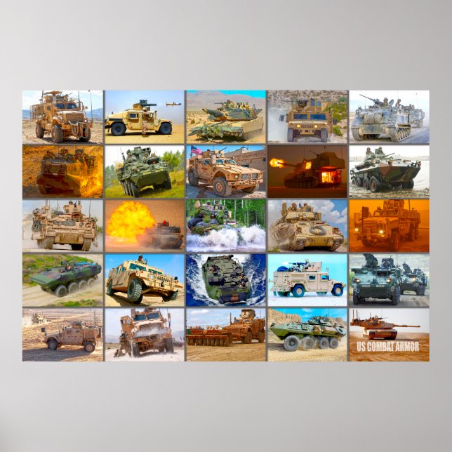 US COMBAT ARMOR “MONTAGE” POSTER (Front)
