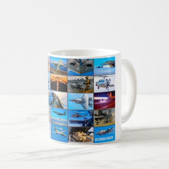 US COMBAT AVIATION “MONTAGE” COFFEE MUG (Front Right)