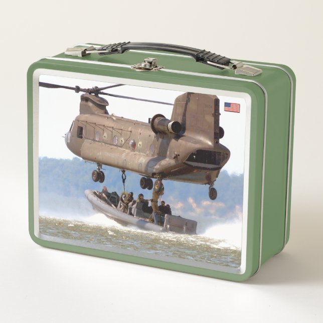 US COMBAT PERSONNEL METAL LUNCH BOX (Front)