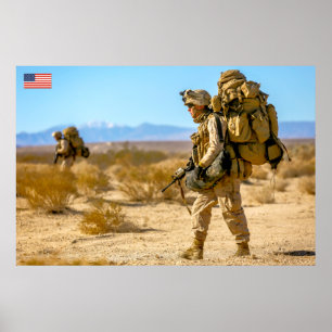 US COMBAT PERSONNEL POSTER