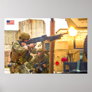 US COMBAT PERSONNEL POSTER