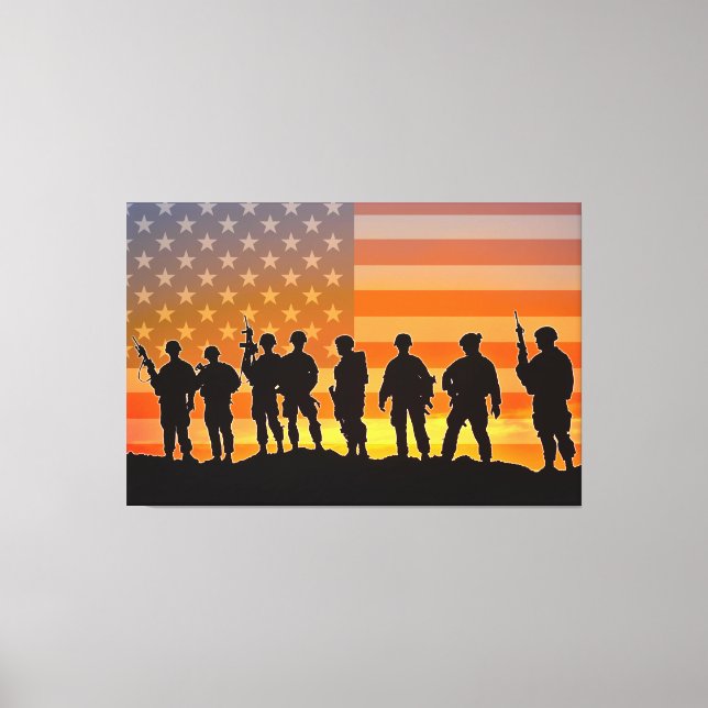 US COMBAT SQUAD 40x60 Canvas Print (Front)