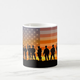US COMBAT SQUAD FLAG COFFEE MUG