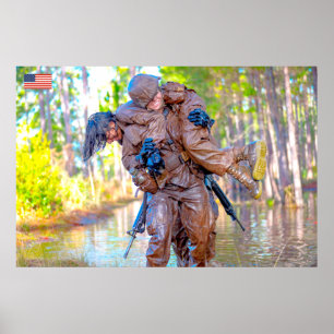 US COMBAT WOMEN POSTER