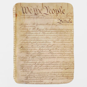 US CONSTITUTION BABY BLANKET