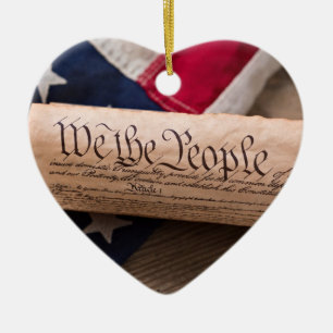 US Constitution Ceramic Ornament