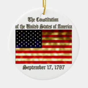 US Constitution Ceramic Tree Decoration