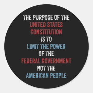 Us Constitution Defender Clarification Pro Republi Classic Round Sticker