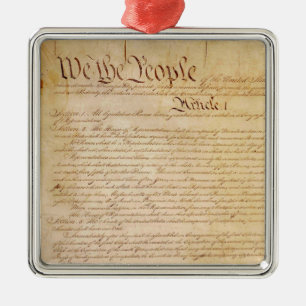 US CONSTITUTION METAL TREE DECORATION