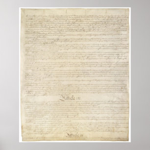 US. Constitution Page 3 Poster