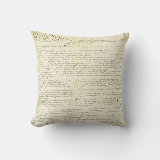 US Constitution Throw Pillow (Front)