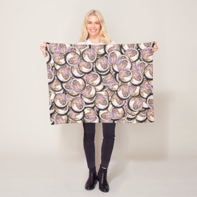 US Copper Pennies Fleece Blanket (In Situ)